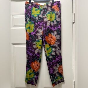 Etro Woman’s Ankle Pants Size 42 Italy Fairycore Floral Romantic  US 6 Boss Babe